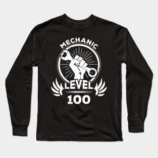 Level 100 Mechanic Gift For Mechanic Long Sleeve T-Shirt